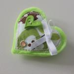 Green felt brooch