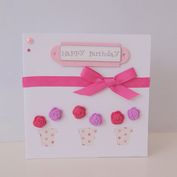 "Happy Birthady" flower pots